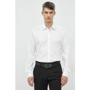 Bavlnená košeľa Karl Lagerfeld pánska, biela farba, regular, s klasickým golierom vyobraziť