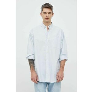 Bavlnená košeľa Polo Ralph Lauren pánska, biela farba, voľný strih, s golierom button-down vyobraziť
