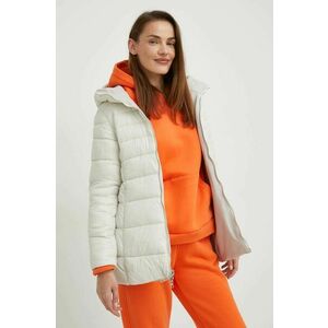 Obojstranná bunda Answear Lab dámska, béžová farba, zimná, vyobraziť