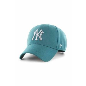 Bavlnená šiltovka 47brand Mlb New York Yankees zelená farba, s nášivkou vyobraziť