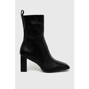 Členkové topánky Answear Lab dámske, čierna farba, na podpätku, vyobraziť