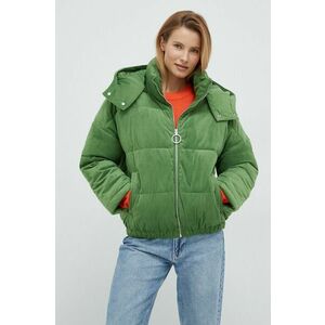 Bunda United Colors of Benetton dámska, zelená farba, zimná, vyobraziť