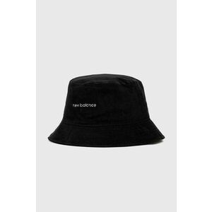 Štruksový klobúk New Balance čierna farba, bavlnený vyobraziť