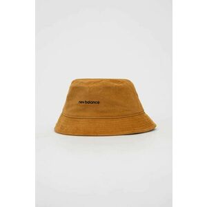 Štruksový klobúk New Balance hnedá farba, bavlnený vyobraziť