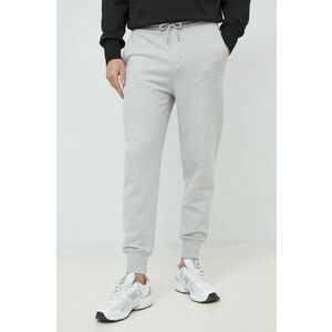 Bavlnené tepláky Calvin Klein Jeans pánske, šedá farba, jednofarebné vyobraziť