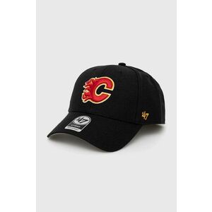 Čiapka 47brand NHL Calgary Flames čierna farba, s nášivkou vyobraziť
