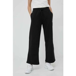 Bavlnené tepláky Calvin Klein Jeans dámske, čierna farba, jednofarebné vyobraziť