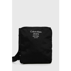 Malá taška Calvin Klein Jeans čierna farba vyobraziť