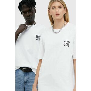 Bavlnené tričko Samsoe Samsoe biela farba, s potlačou vyobraziť