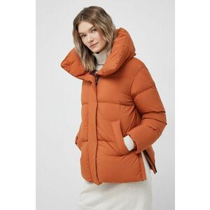 Páperová bunda Hetrego dámska, hnedá farba, zimná vyobraziť