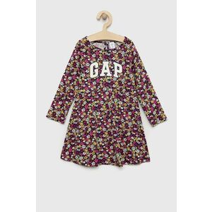 Dievčenské bavlnené šaty GAP midi, áčkový strih vyobraziť