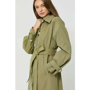 Kabát Custommade dámsky, zelená farba, prechodný, vyobraziť