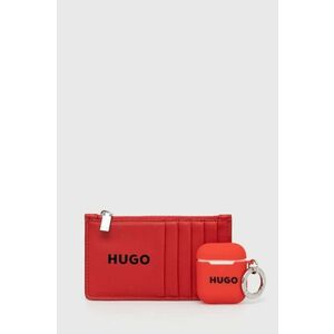 Peňaženka a puzdro na airpody HUGO dámsky, červená farba vyobraziť