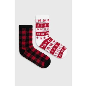 Ponožky Hollister Co. Multipack 2-pak dámske, červená farba vyobraziť
