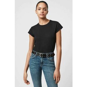 Bavlnené tričko AllSaints čierna farba, vyobraziť