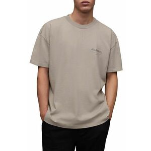 Bavlnené tričko AllSaints šedá farba, s potlačou vyobraziť