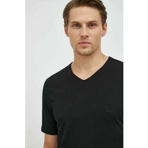 Bavlnené tričko BOSS 3-pak čierna farba, melanžové vyobraziť