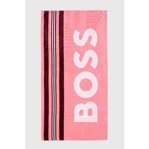 Bavlnený uterák BOSS ružová farba vyobraziť