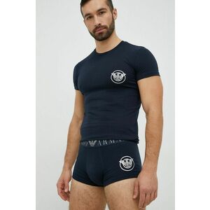 Tričko a boxerky Emporio Armani Underwear tmavomodrá farba, s potlačou vyobraziť