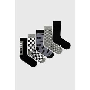 Ponožky Dkny 5-pak pánske, šedá farba vyobraziť