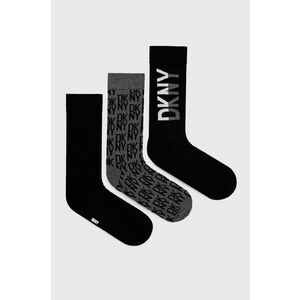 Ponožky Dkny 3-pak pánske, čierna farba vyobraziť