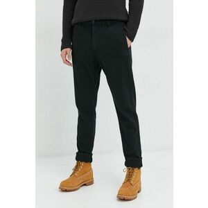 Bavlnené nohavice Only & Sons pánske, čierna farba, rovné vyobraziť