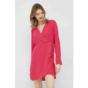 Šaty Vero Moda ružová farba, mini, rovný strih vyobraziť