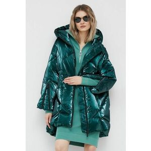 Páperová bunda Hetrego Judith dámska, zelená farba, zimná, oversize vyobraziť
