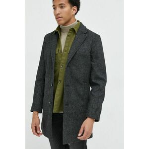Kabát s prímesou vlny Tom Tailor šedá farba, prechodný, vyobraziť