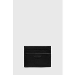 Kožené puzdro na karty Abercrombie & Fitch pánsky, čierna farba vyobraziť
