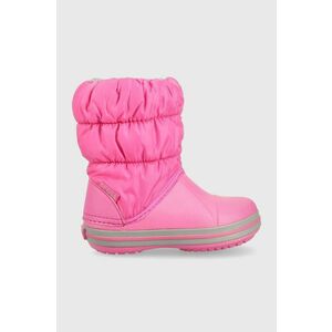 Detské snehule Crocs Winter Puff Boot ružová farba vyobraziť