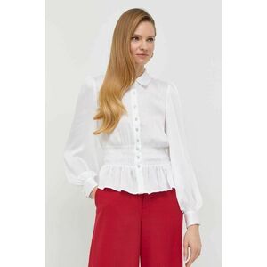 Košeľa Guess dámska, biela farba, regular, s klasickým golierom vyobraziť
