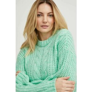 Vlnený sveter Answear Lab dámsky, zelená farba, teplý, vyobraziť
