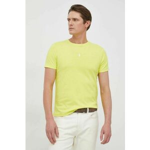 Bavlnené tričko Polo Ralph Lauren žltá farba, jednofarebné vyobraziť