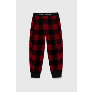 Detské pyžamové nohavice Abercrombie & Fitch červená farba, vzorovaná vyobraziť