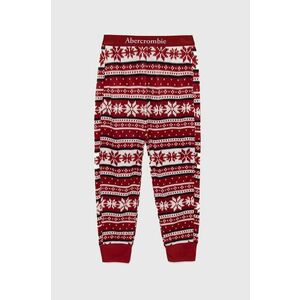 Detské pyžamové nohavice Abercrombie & Fitch bordová farba, vzorovaná vyobraziť