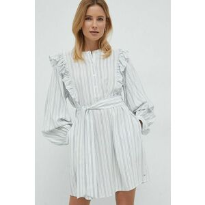 Šaty Tommy Hilfiger biela farba, midi, oversize vyobraziť