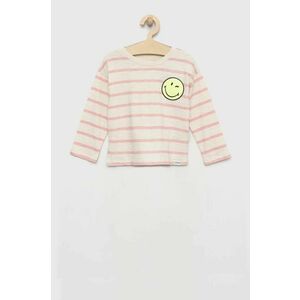 detská bavlnená košeľa s dlhým rukávom GAP ružová farba vyobraziť