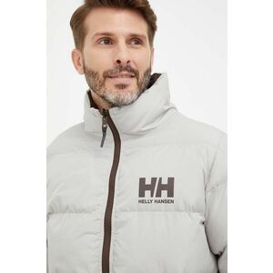 Obojstranná bunda Helly Hansen pánska, šedá farba, zimná vyobraziť