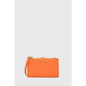 Kožená peňaženka Patrizia Pepe dámsky, oranžová farba vyobraziť