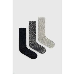 Ponožky Abercrombie & Fitch 3-pak pánske, tmavomodrá farba vyobraziť