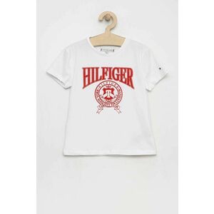 Detské tričko Tommy Hilfiger biela farba vyobraziť