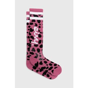 Lyžiarske ponožky Eivy cheerleader ružová farba vyobraziť