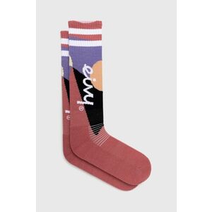 Lyžiarske ponožky Eivy cheerleader fialová farba vyobraziť