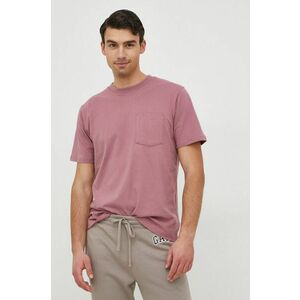 Bavlnené tričko GAP ružová farba, jednofarebné vyobraziť