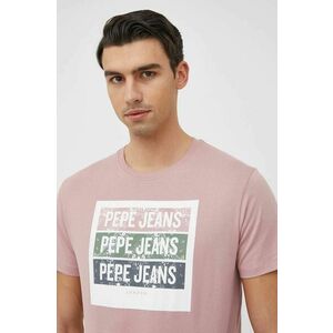 Bavlnené tričko Pepe Jeans Acee ružová farba, s potlačou vyobraziť