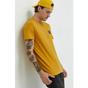 Bavlnené tričko Jack & Jones žltá farba, s potlačou vyobraziť