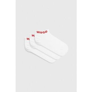 Ponožky HUGO 3-pak dámske, čierna farba vyobraziť