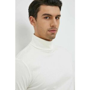 Bavlnené tričko s dlhým rukávom Polo Ralph Lauren béžová farba, jednofarebné vyobraziť