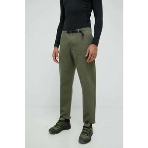 Manšestrové nohavice Jack Wolfskin pánske, zelená farba, rovné vyobraziť